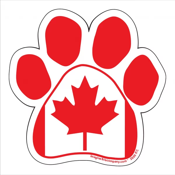 Canadian Flag Paw Magnet