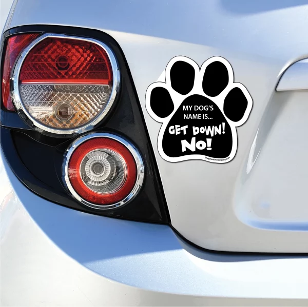 My Dog's Name is "Get Down! No!" Paw Magnet - Image 3