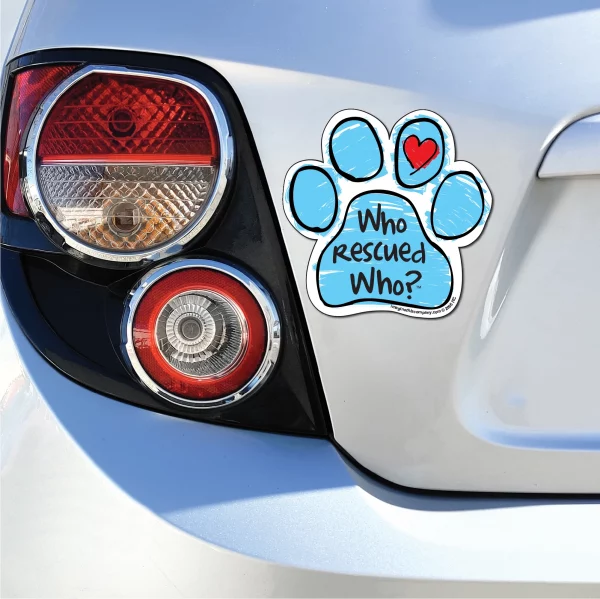 Who Rescued Who Scribble Paw Magnet - Image 3