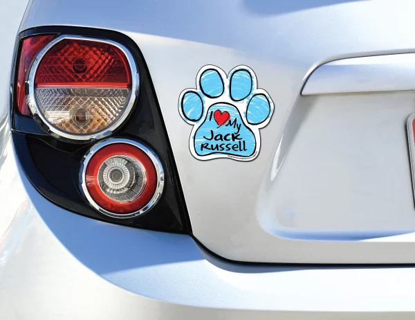 Jack Russell Blue Scribble Paw Magnet - Image 3