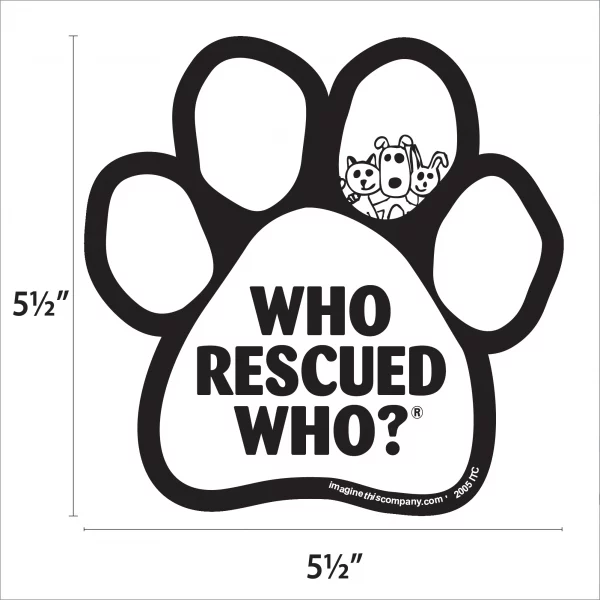 Who Rescued Who Animals Paw Magnet - Image 2