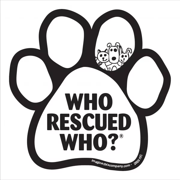who rescued who animals paw magnet