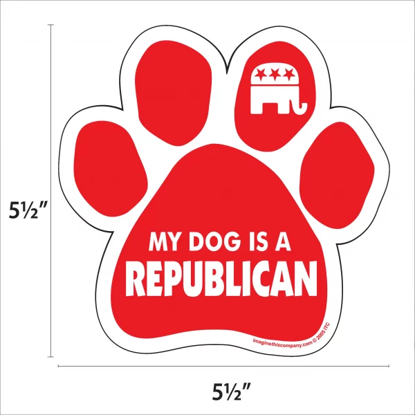 My Dog is a Republican Red Paw Magnet - Image 2