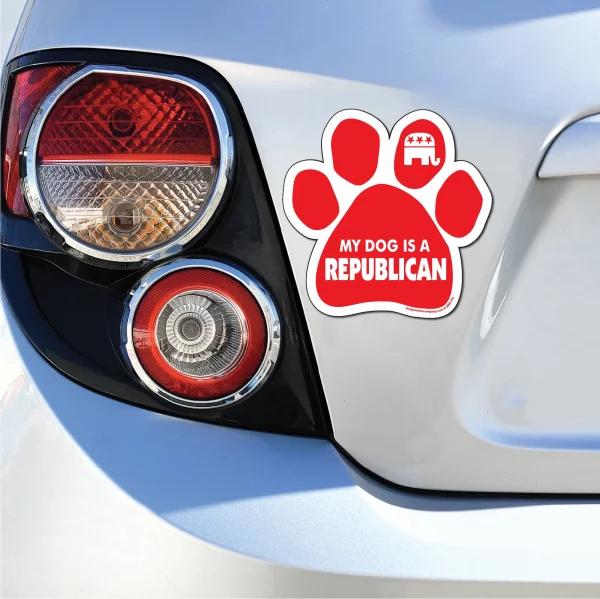 My Dog is a Republican Red Paw Magnet - Image 3