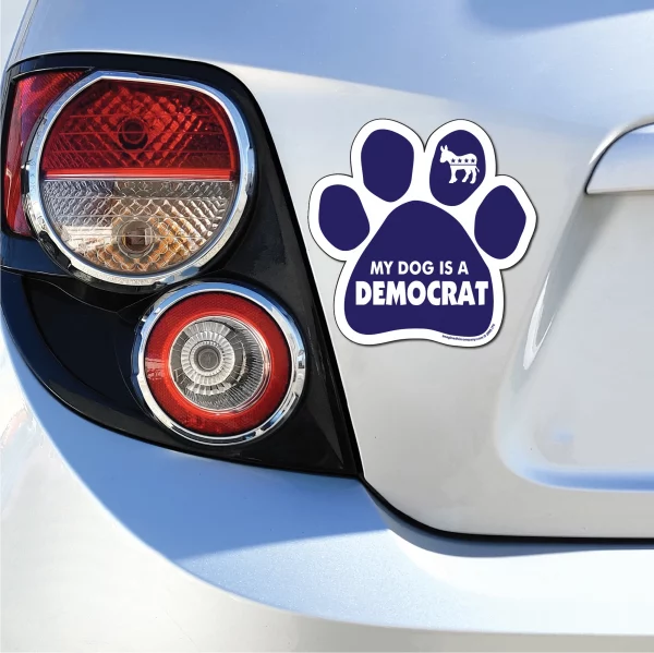 My Dog is a Democrat Blue Paw Magnet - Image 3