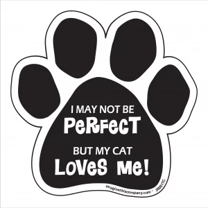 My Cat Loves Me Paw Magnet
