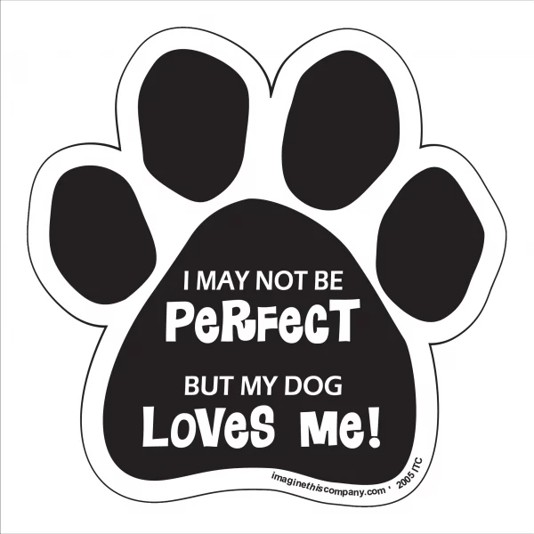 My Dog Loves Me Paw Magnet