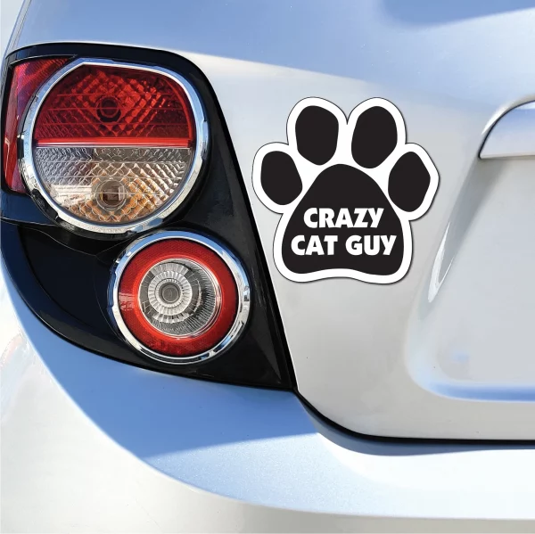 Crazy Cat Guy Paw Magnet - Image 3