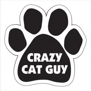 Crazy Cat Guy Paw Magnet