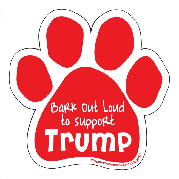 Bark To Support Trump Paw Magnet