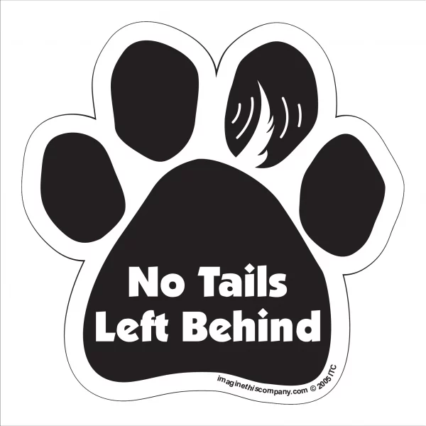 No Tails Left Behind Paw Magnet