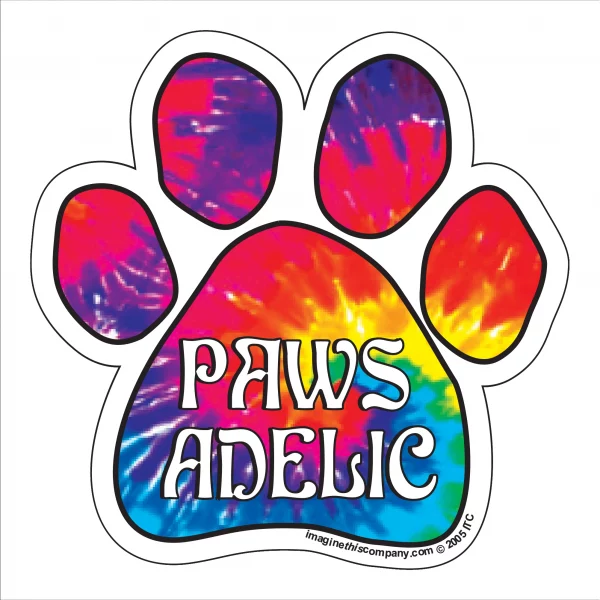 Paws-a-Delic Colorful Paw Magnet