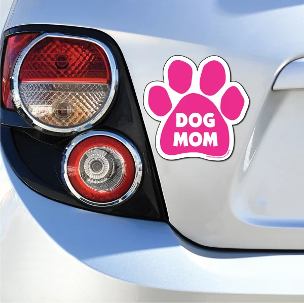 Dog Mom Pink Paw Magnet - Image 3