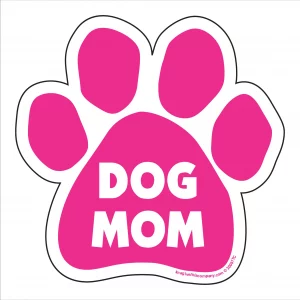 Dog Mom Pink Paw Magnet