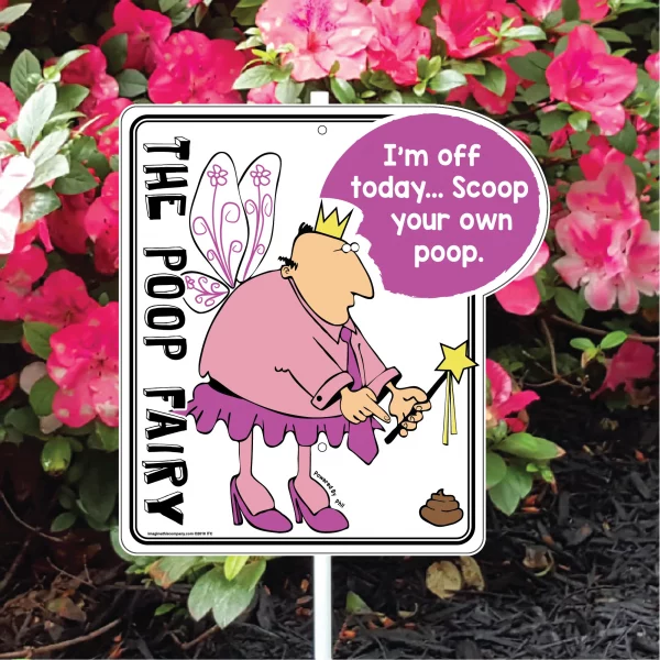 I'm off Today, Scoop Your Own Poop Phil The Poop Fairy Garden Sign - Image 3