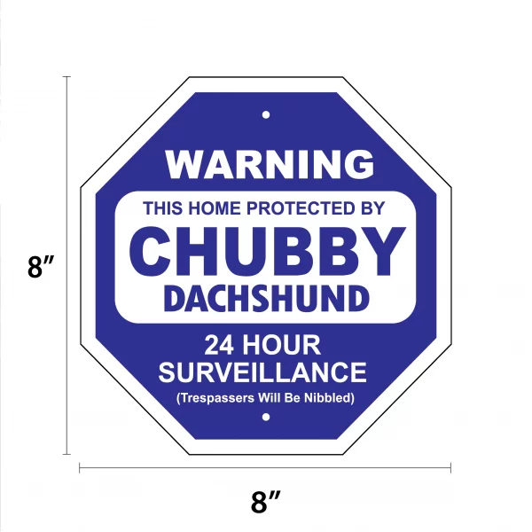 Chubby Dachshund Garden Security Sign - Image 2
