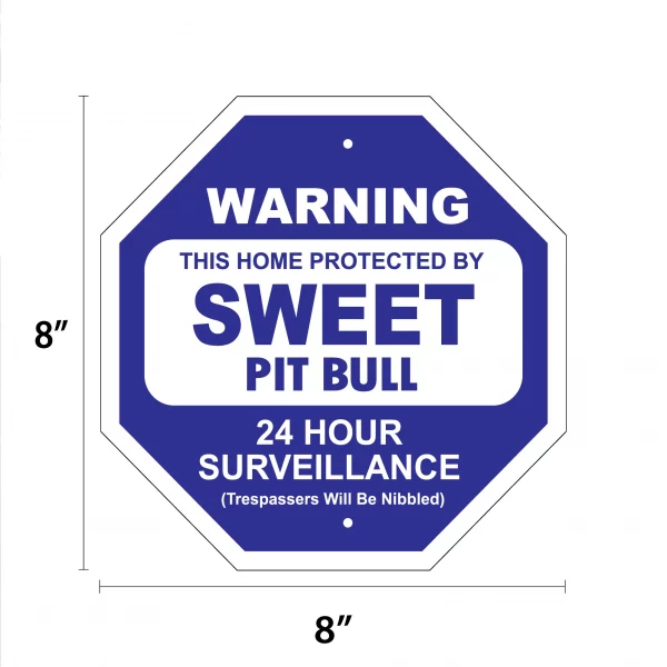 Sweet Pit Bull Garden Security Sign - Image 2
