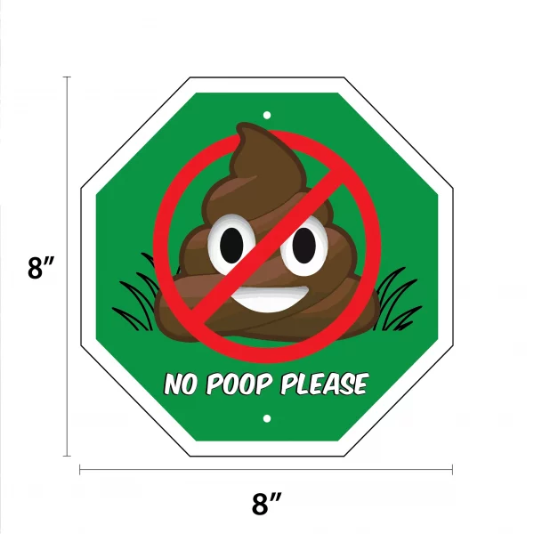No Poop Please Emoji Garden Sign - Image 2