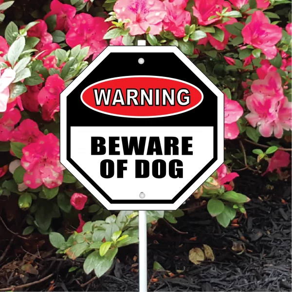 Warning - Beware of Dog Garden Sign - Image 3