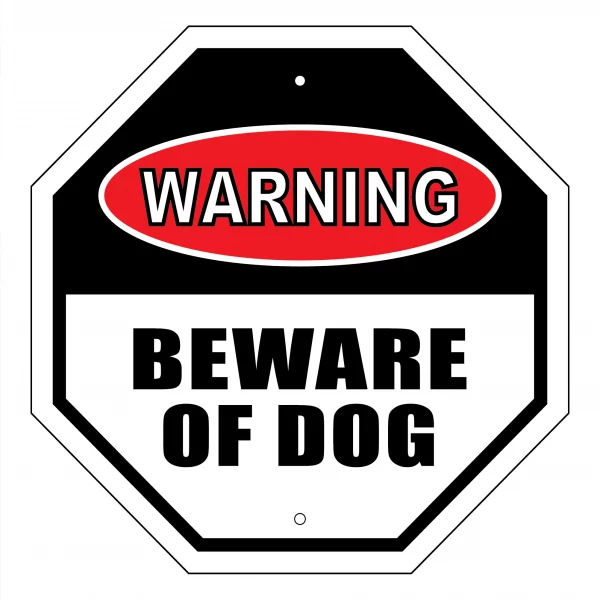 Warning - Beware of Dog Garden Sign