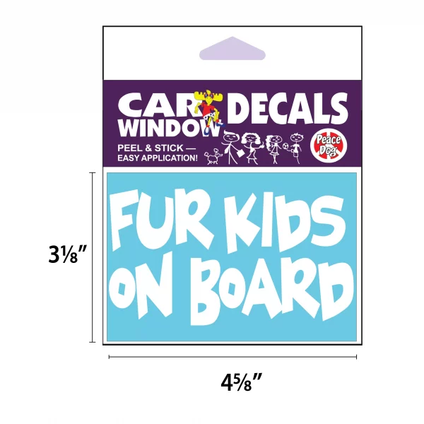 Fur Kids On Board Vinyl Decal - Image 2