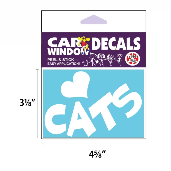 Love Cats Vinyl Decal - Image 2