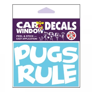 Pugs Rule Vinyl Decal