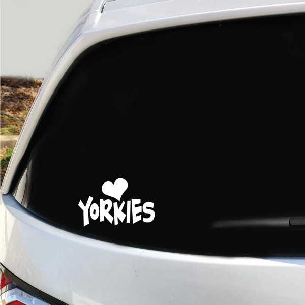 Yorkies Vinyl Decal - Image 3