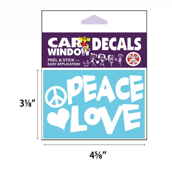 Peace Love Vinyl Decal - Image 2