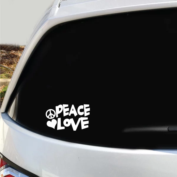 Peace Love Vinyl Decal - Image 3