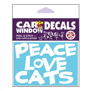 Peace Love Cats Vinyl Decal