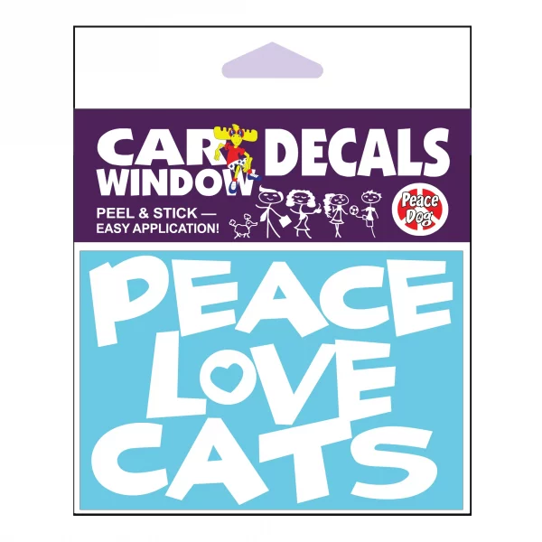 Peace Love Cats Vinyl Decal