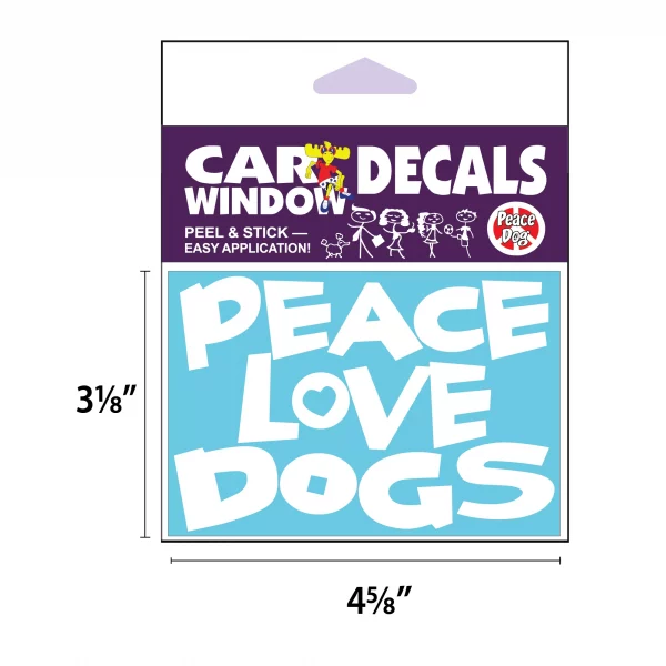 Peace Love Dogs Vinyl Decal - Image 2