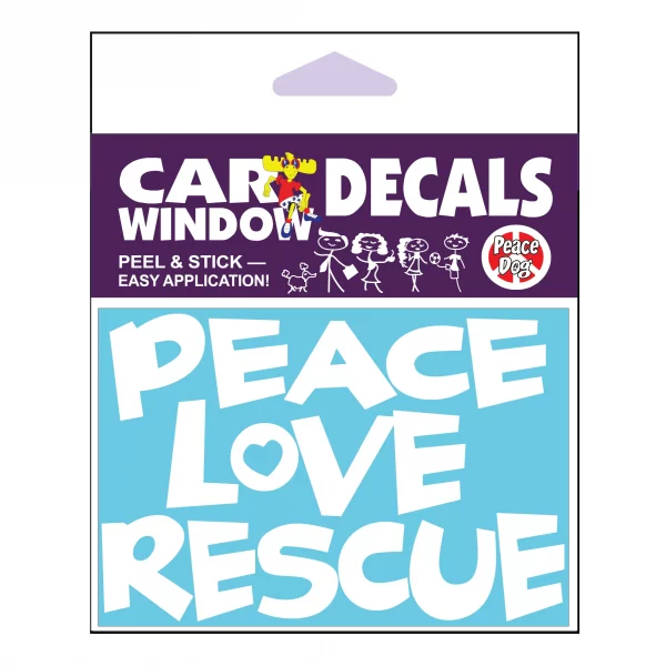 Peace Love Rescue Vinyl Decal