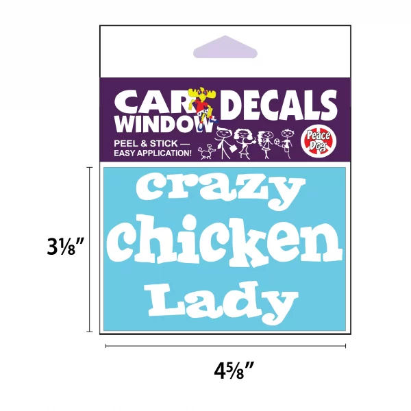 Crazy Chicken Lady Vinyl Decal - Image 2