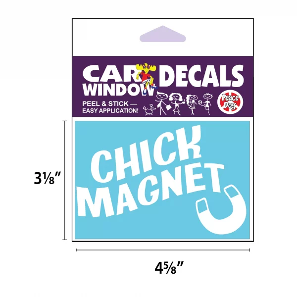 Chick Magnet Horseshoe Vinyl Decal - Image 2