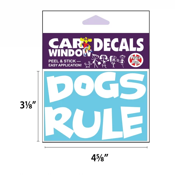 Dogs Rule Vinyl Decal - Image 2