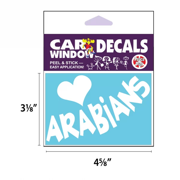 Heart Arabians Vinyl Decal - Image 2
