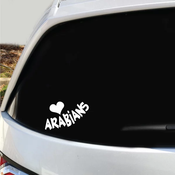 Heart Arabians Vinyl Decal - Image 3