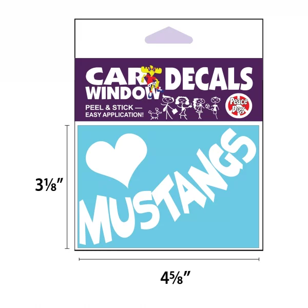 Heart Mustangs Vinyl Decal - Image 2