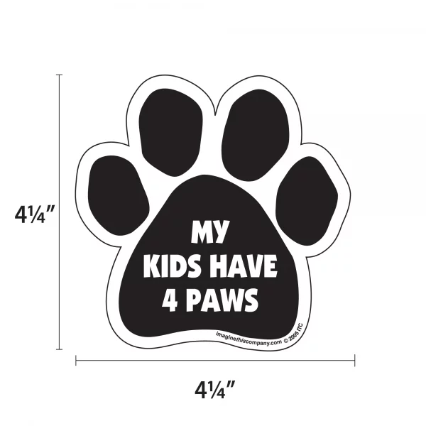 My Kids Have 4 Paws 2 Pack Window Decals - Image 2