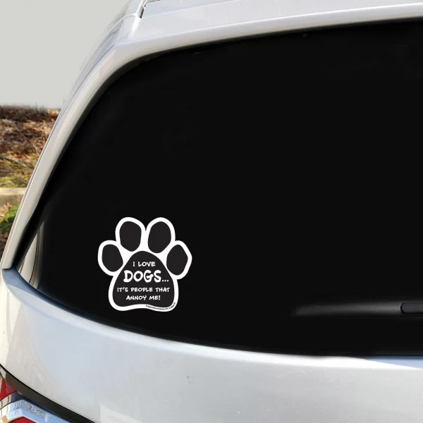 I Love Dogs It's People That Annoy Me 2 Pack Window Decals - Image 3