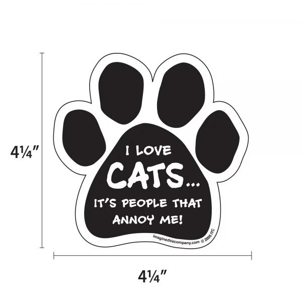 I Love Cats It's People That Annoy Me 2 Pack Window Decals - Image 2