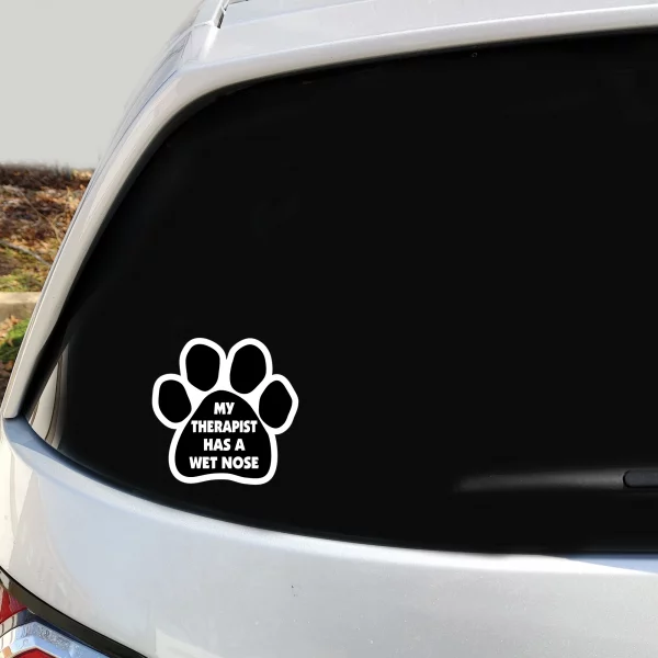 My Therapist Has A Wet Nose 2 Pack Window Decals - Image 3