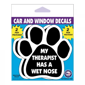 My Therapist Has A Wet Nose 2 Pack Window Decals