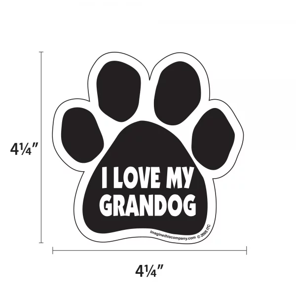 I Love My Grandog 2 Pack Window Decals - Image 2