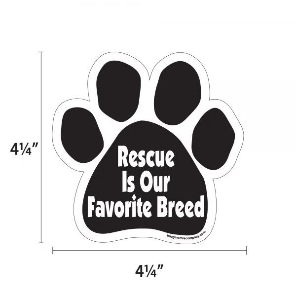 Rescue is Our Favorite Breed 2 Pack Window Decals - Image 2