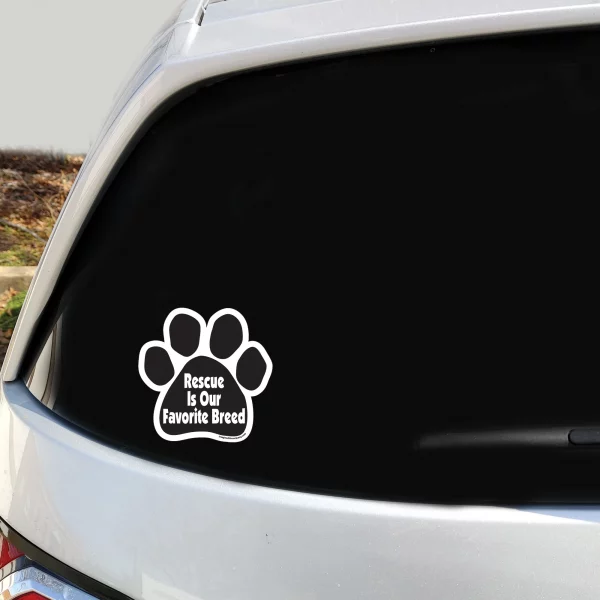 Rescue is Our Favorite Breed 2 Pack Window Decals - Image 3