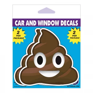 Poop Emoji 2 Pack Window Decals