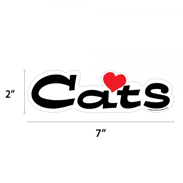 Heart Cats Word Magnet - Image 2